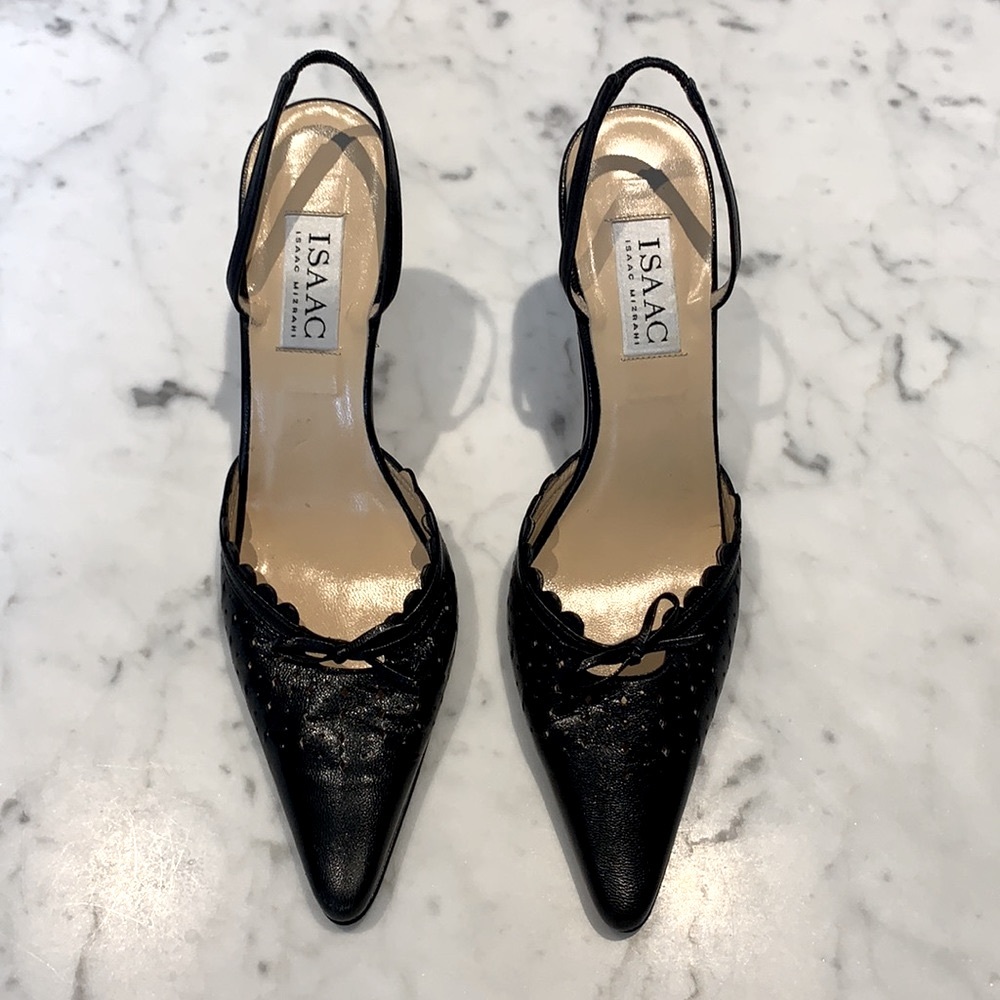 Isaac Mizrahi Slingback Black Shoes 7.5